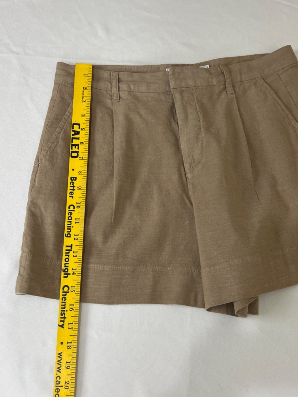 Frank & Eileen Waterford Walking Shorts In Tiramisu /Tan Linen Blend Size 8 - Picture 12 of 14